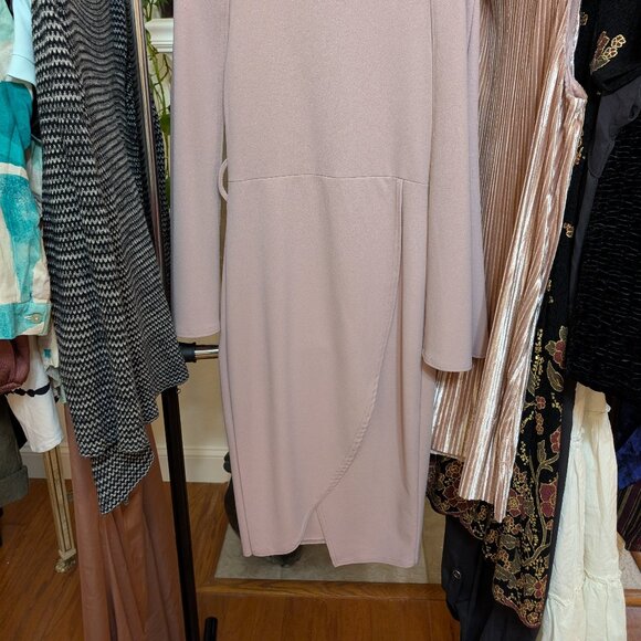 PrettyLittleThing Midi Dress Size 8 Dusty Pink - Picture 2 of 3